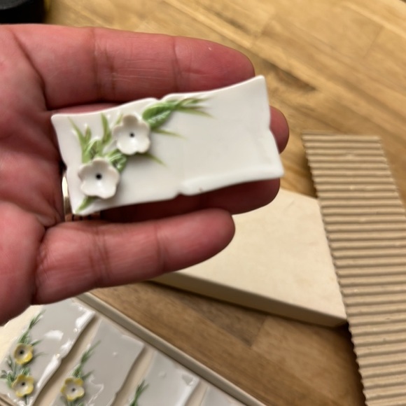 LA FLEUR ⭐️ JAPAN porcelain place cards 12 pcs - Picture 6 of 6